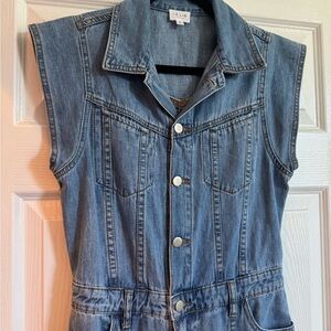 Le Lis Denim Sleeveless Vest Jumpsuit